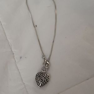 Heart adjustable silver bracelet